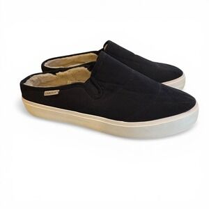 Staheekum Ladies Mule Black Quilted Faux Fur Lined Slip On Shoes Size 10 1624855